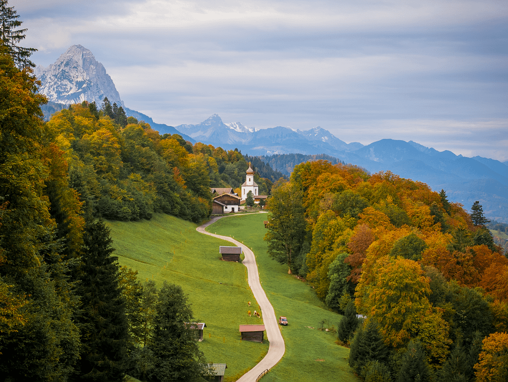 Bavarian Landscape in Autumn